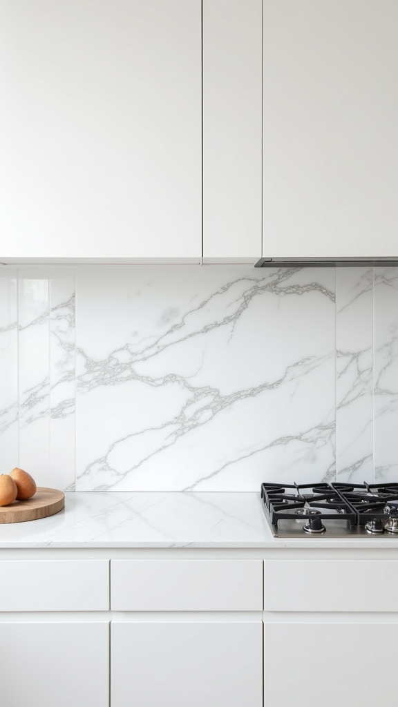 elegant marble tile backsplashes