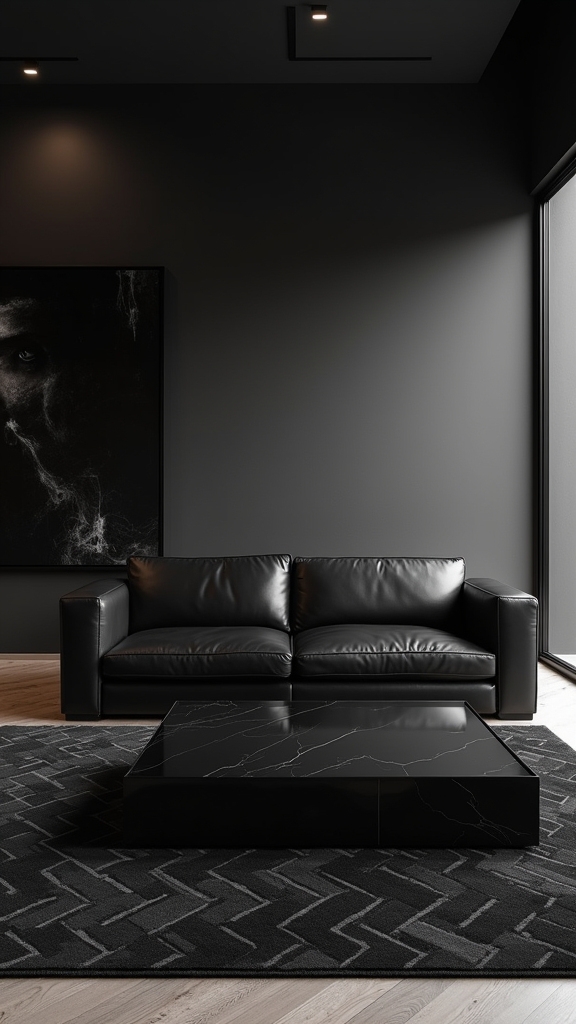 elegant minimalist black furniture