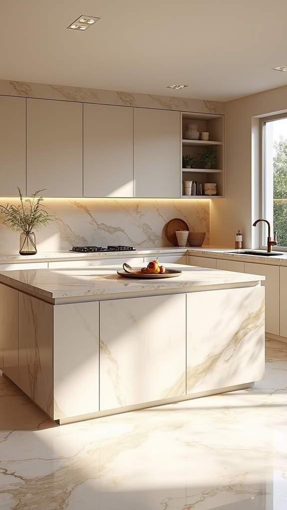 elegant mixed marble surfaces