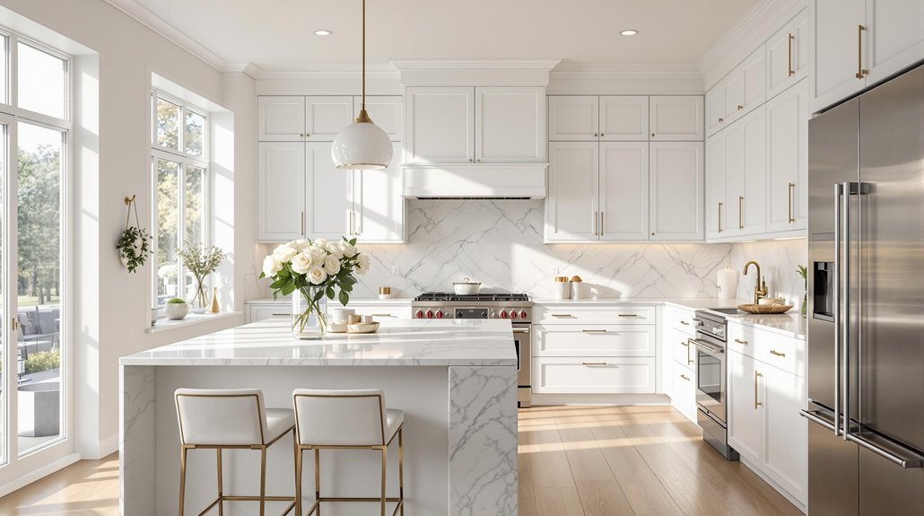 elegant modern white kitchens
