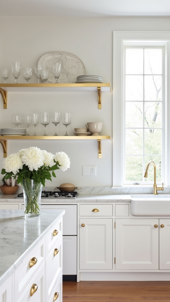 elegant open shelving design