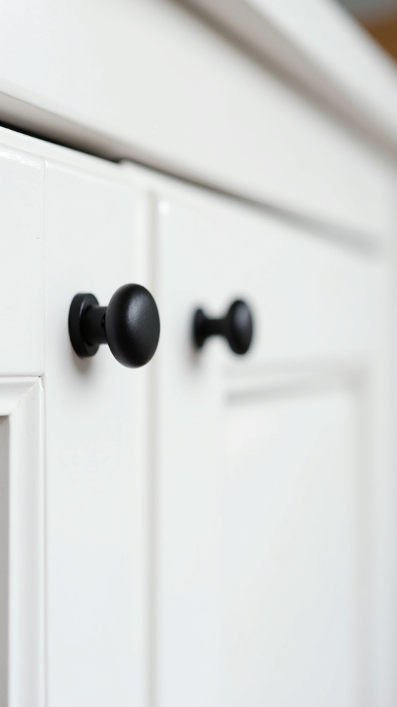 elegant petite black knobs