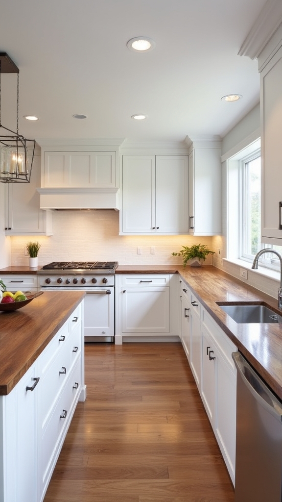 elegant u shaped kitchen design