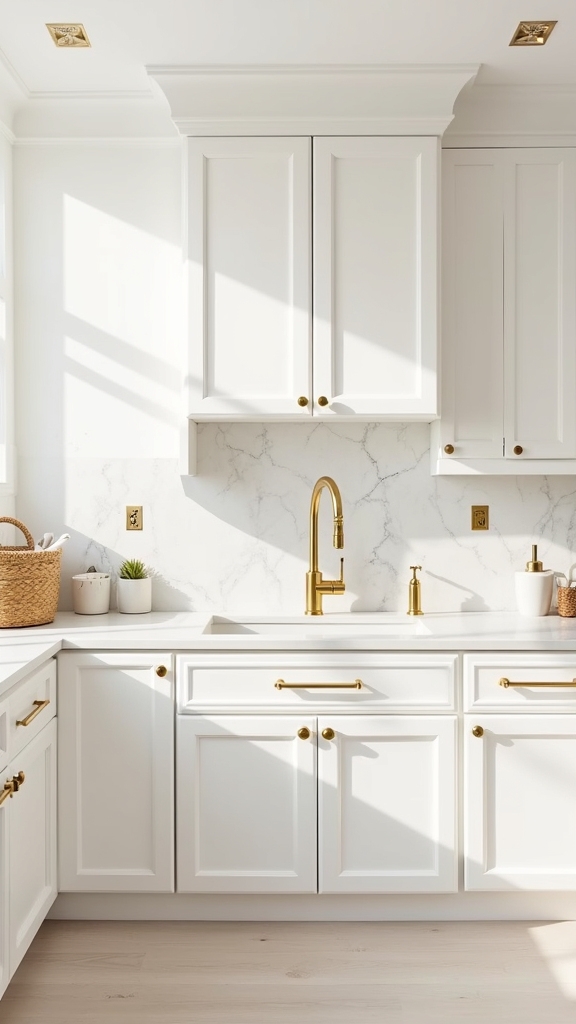 elegant white and gold