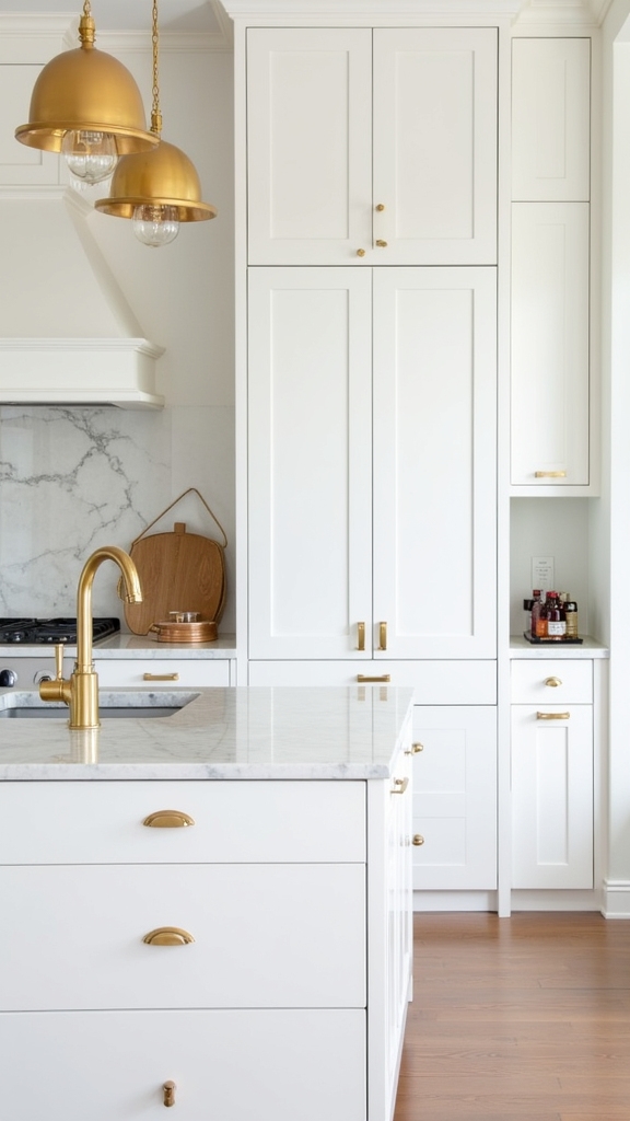 elegant white and gold