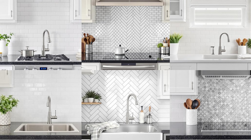 elegant white backsplash designs