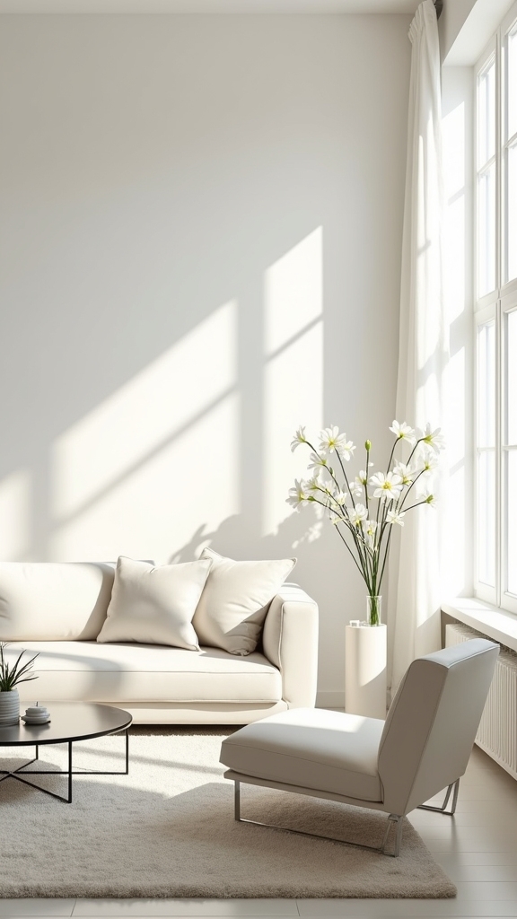 elegant white furniture layering