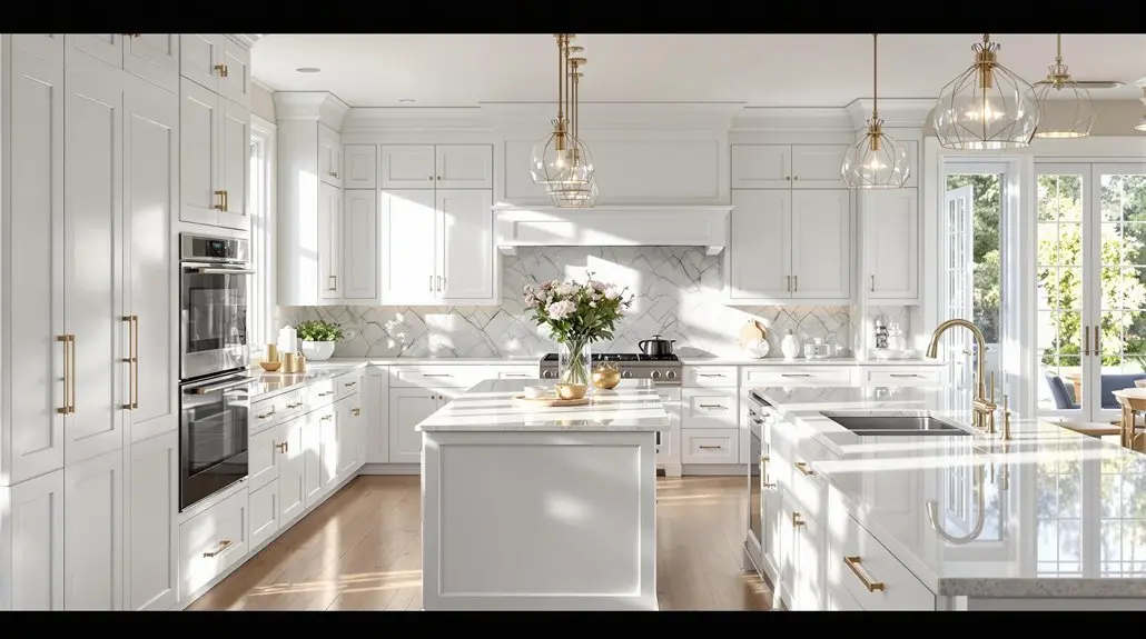 elegant white kitchen design