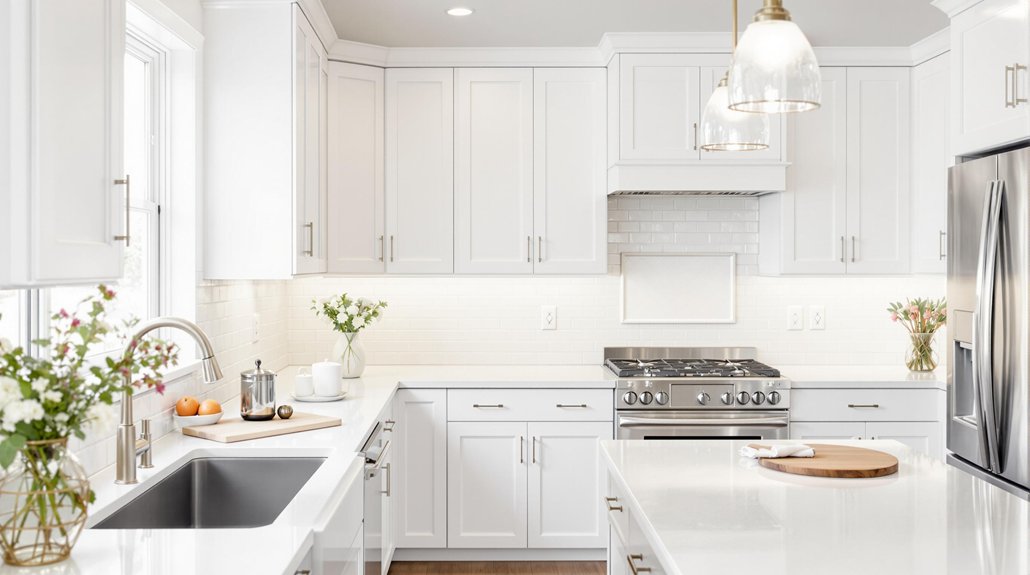 elegant white kitchen designs