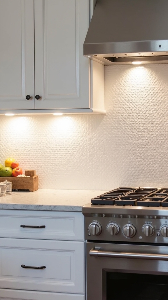 elegant white penny tiles