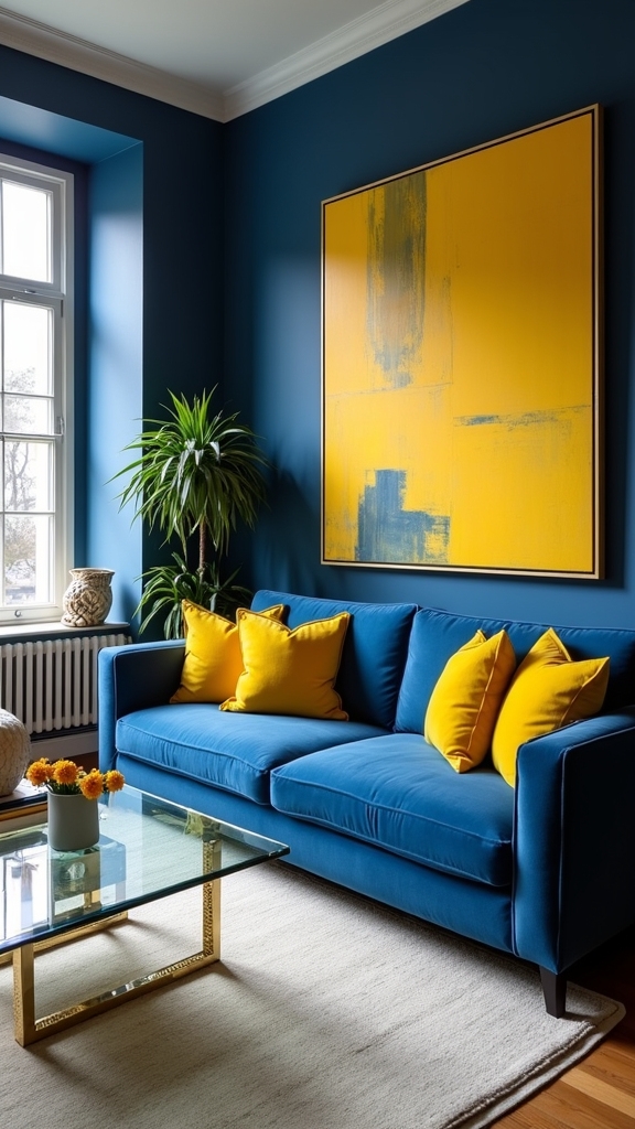 energizing blue and yellow