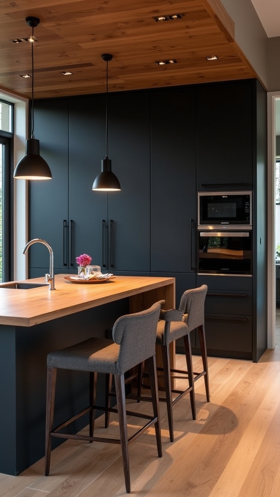 floating wooden breakfast bars