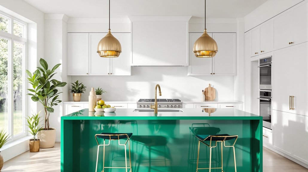 fresh green island kitchens