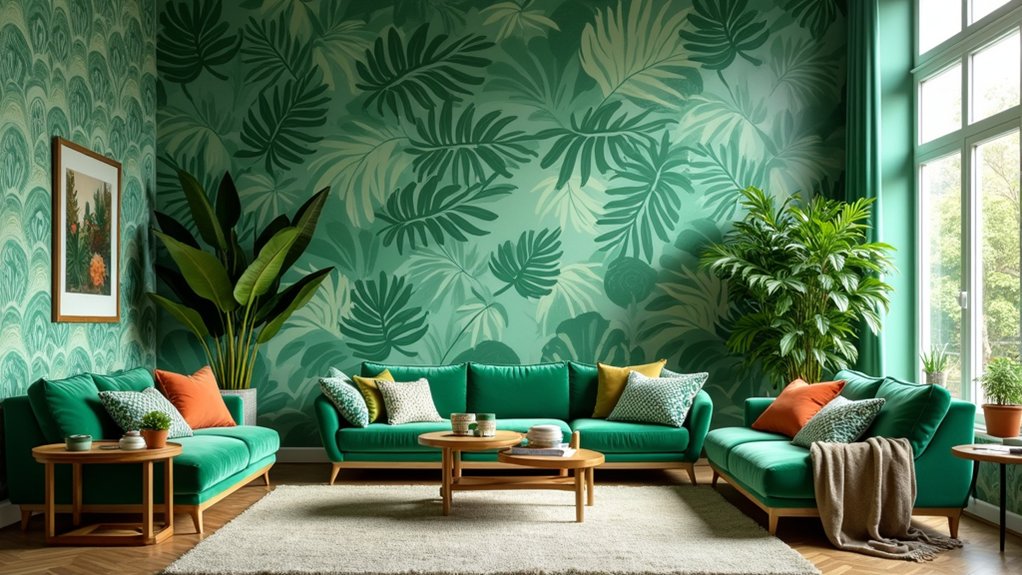 fresh green living room ideas