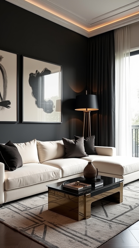 gallery inspired modern living room