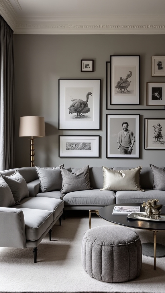 gallery wall above furniture
