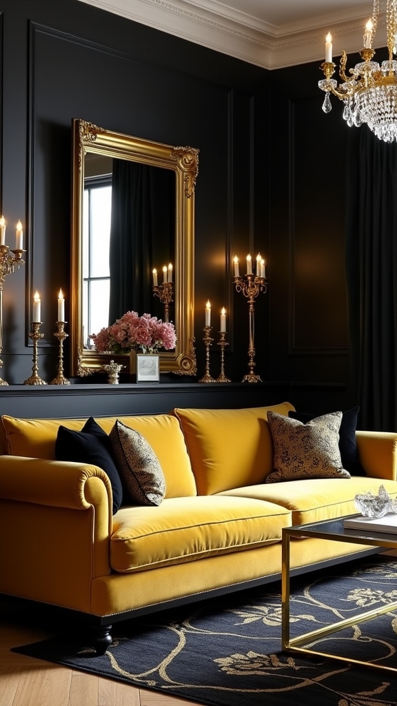 glamorous gold living accents