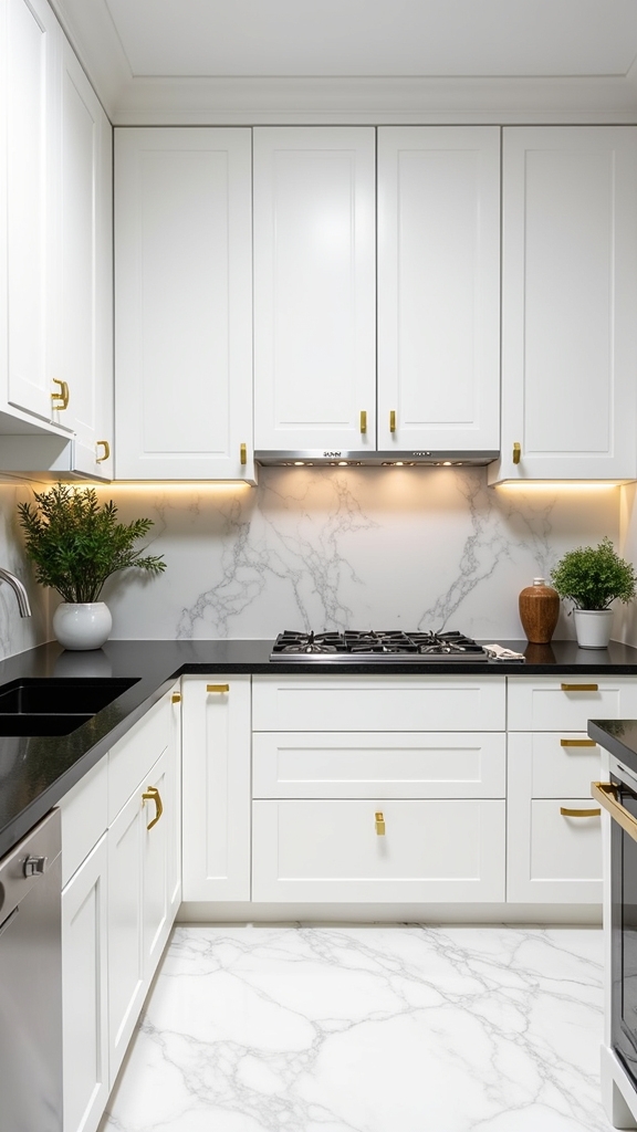 gold accents in kitchens