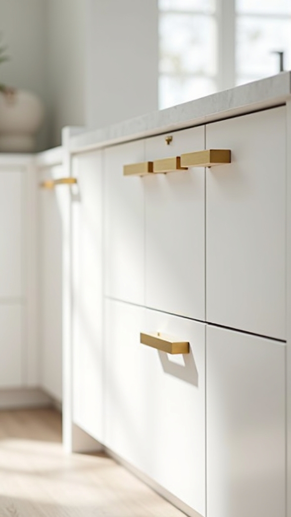 gold hardware enhances elegance
