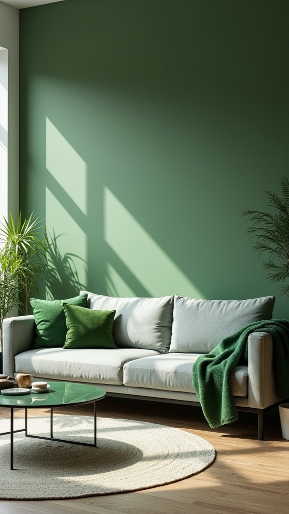 green accents for balance