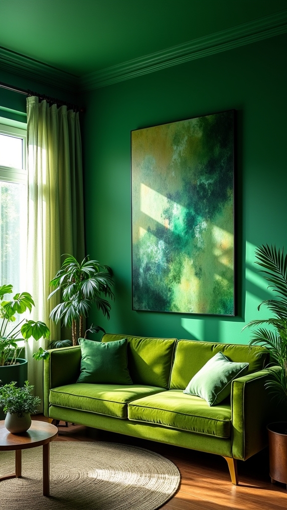 green color drenching tranquility achieved