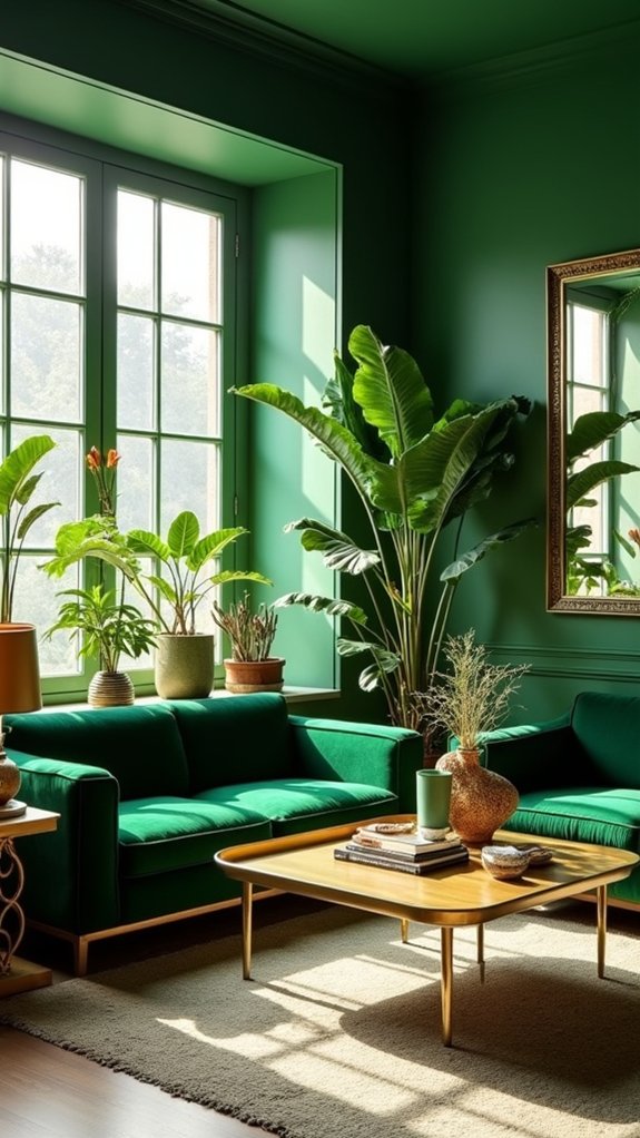 green luxury with metallics