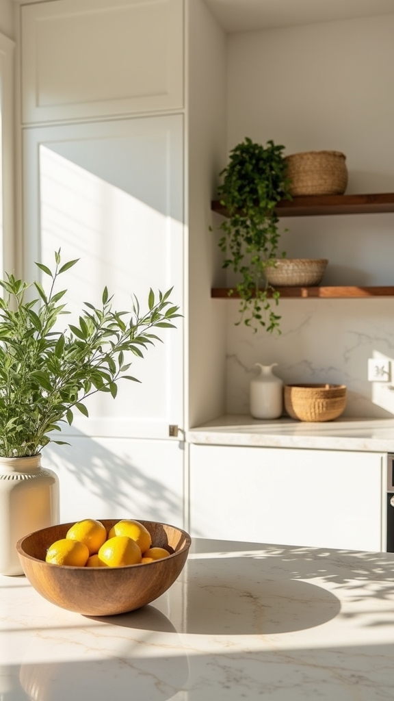 greenery and natural materials