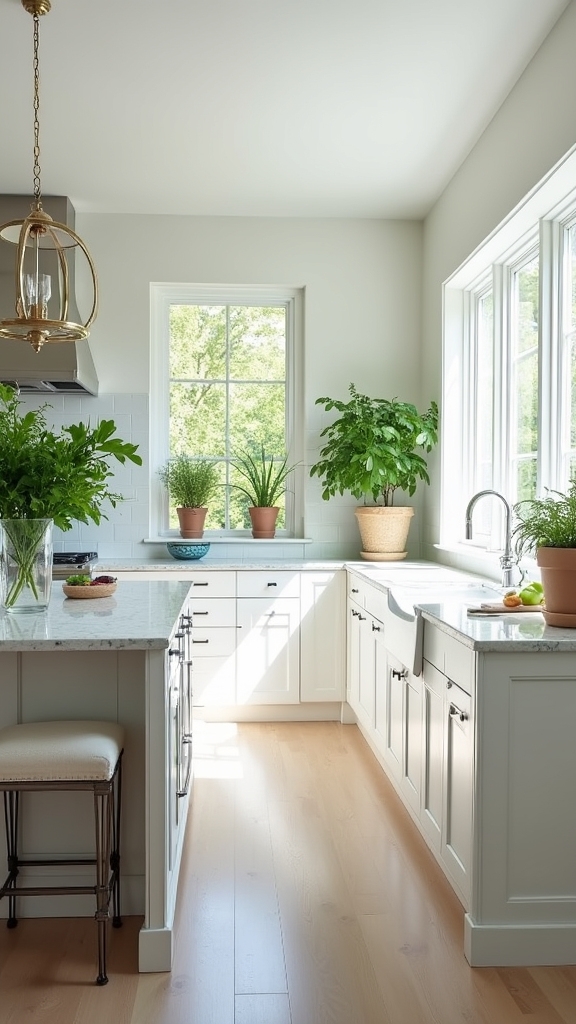 greenery enhances kitchen freshness