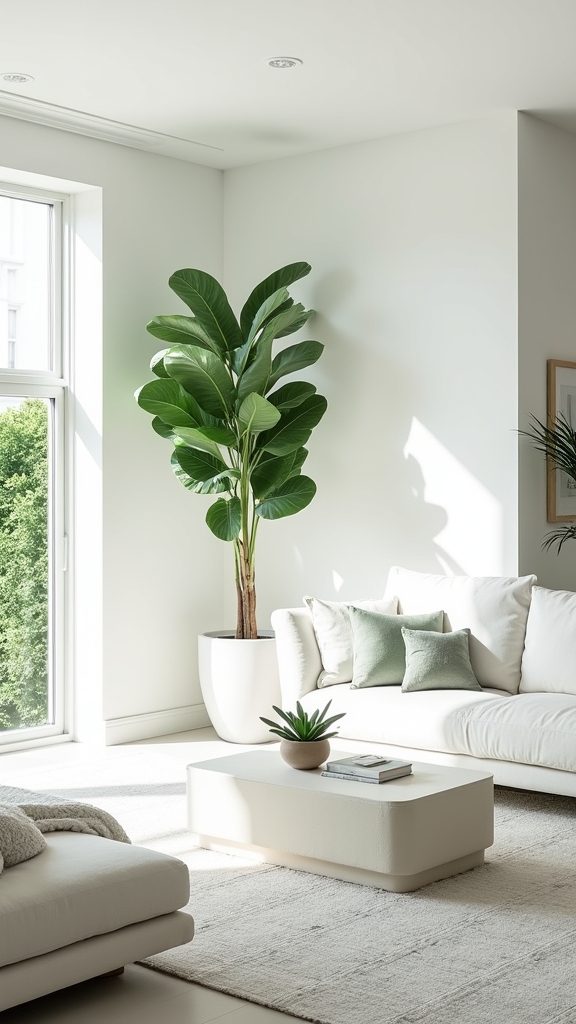 greenery enhances minimalist aesthetics