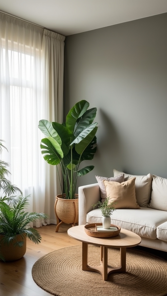 greenery enhances tranquil interiors