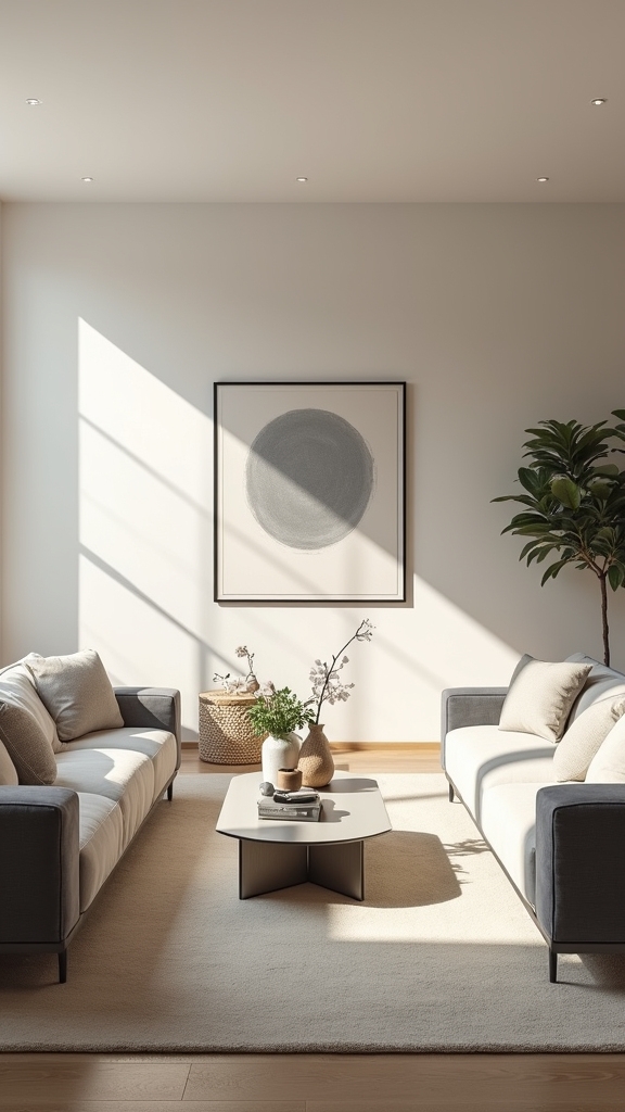 grey sofas cream accents
