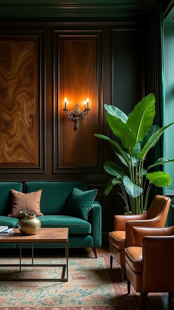 harmonious dark green wood