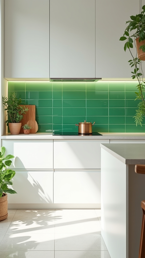 harmonious green tile selection