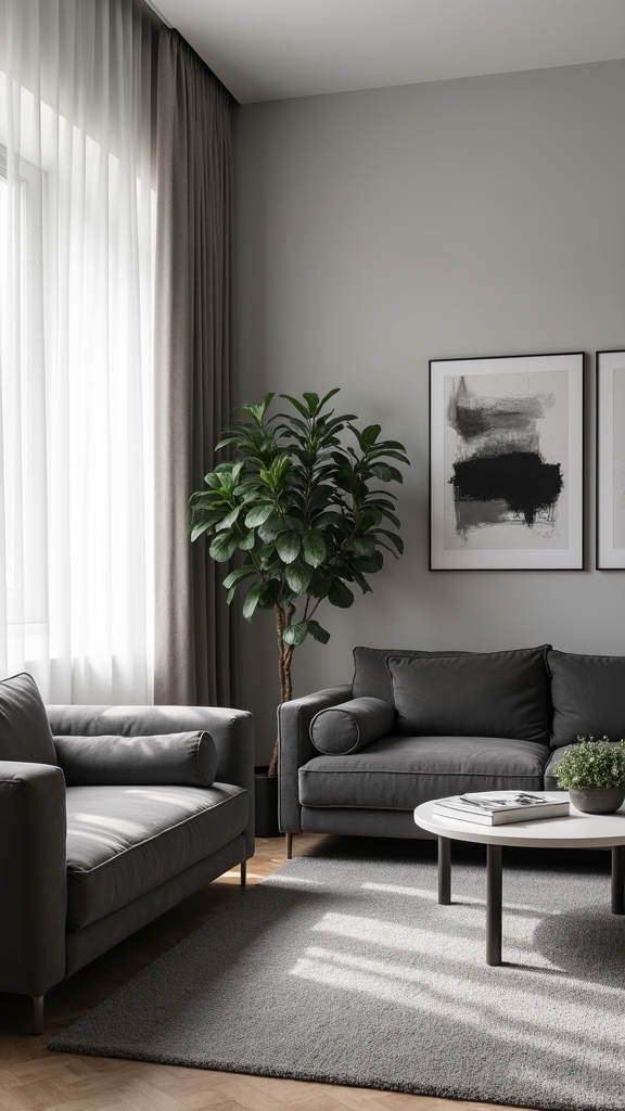 harmonious grey living room