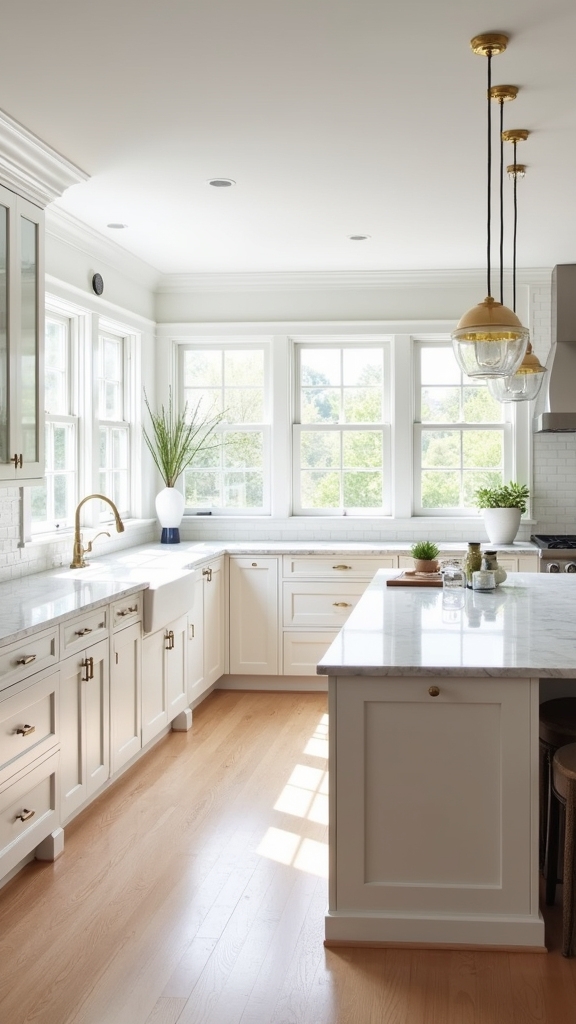 harmonious white kitchen design
