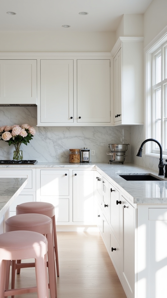 high contrast kitchen accents