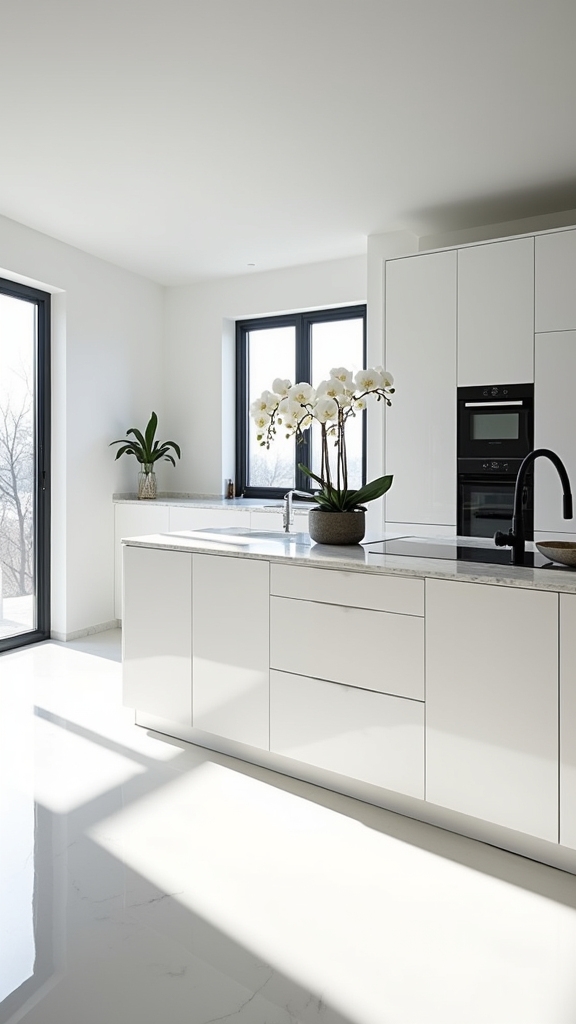 high contrast kitchen design