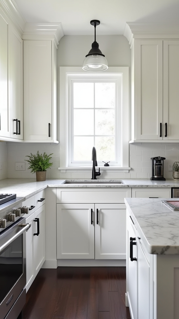 high contrast kitchen design