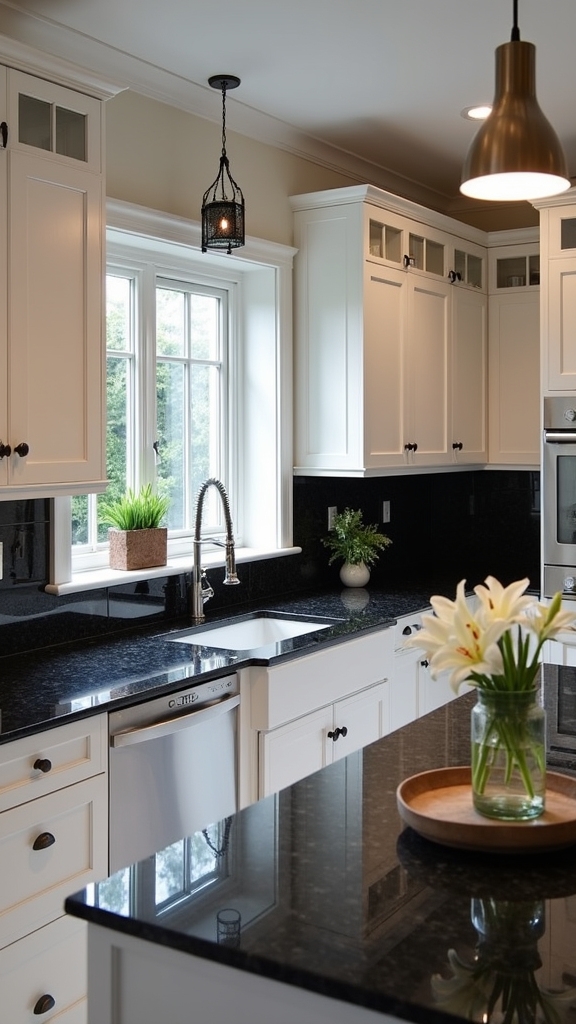 high contrast kitchen design elegance