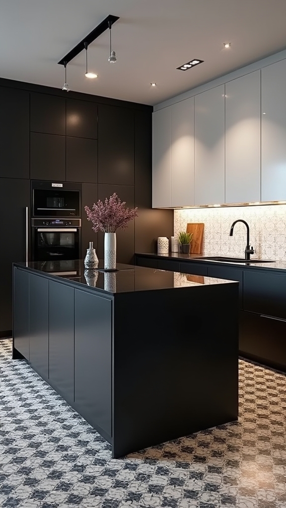 high contrast kitchen design elements
