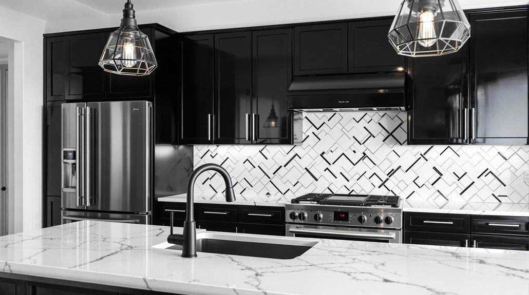 high contrast kitchen design ideas