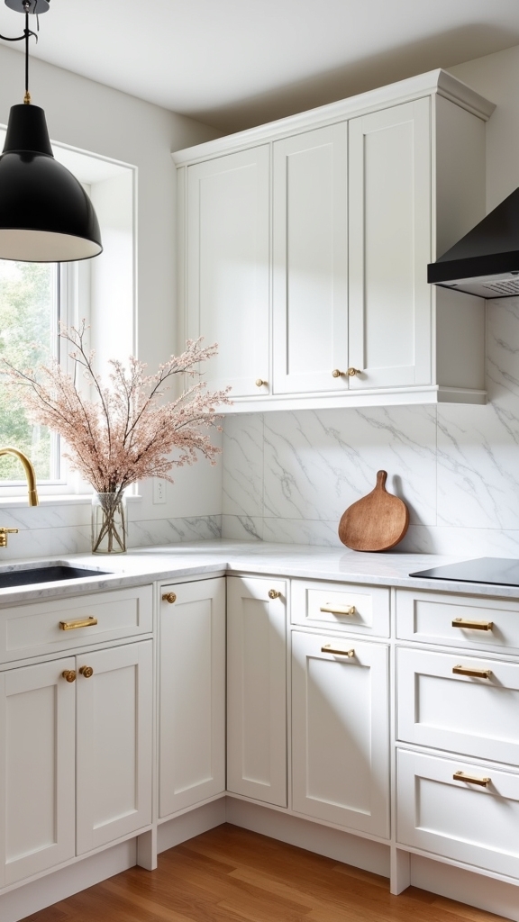 high contrast kitchen elegance