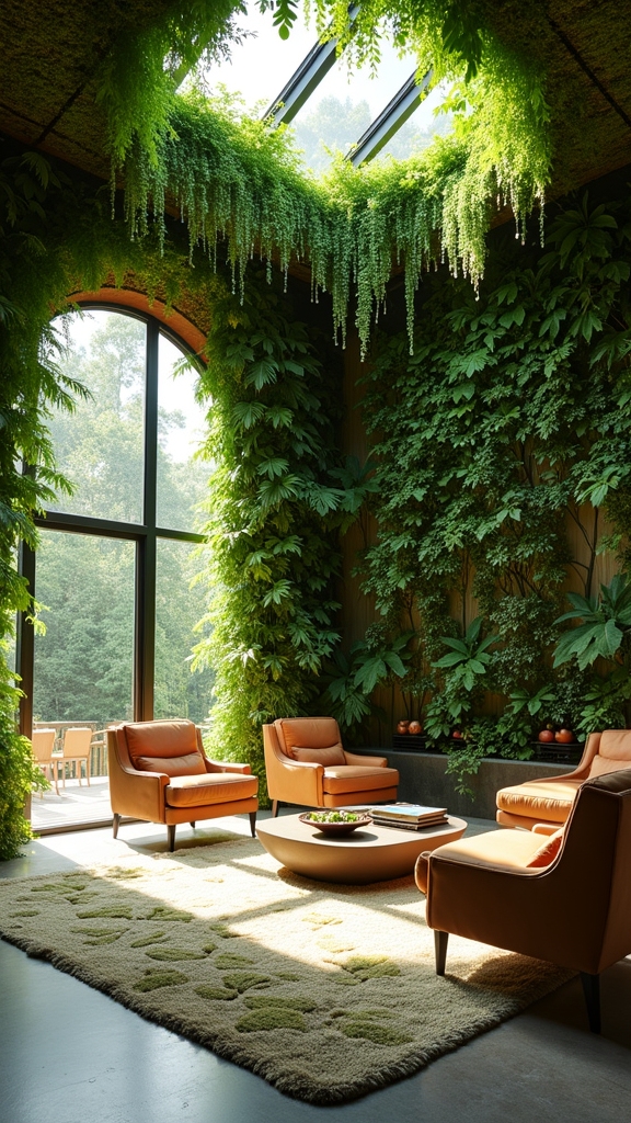 immersive green interior design