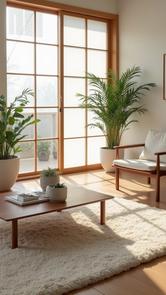 japandi style cream rugs