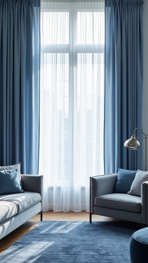layered blue grey elegance