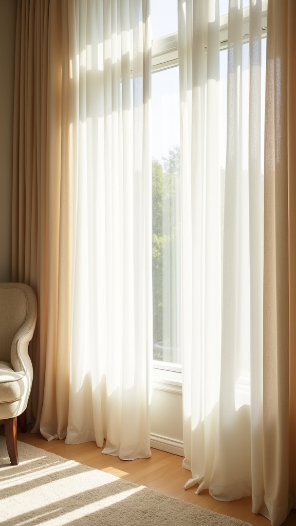 layered drapes enhance interiors