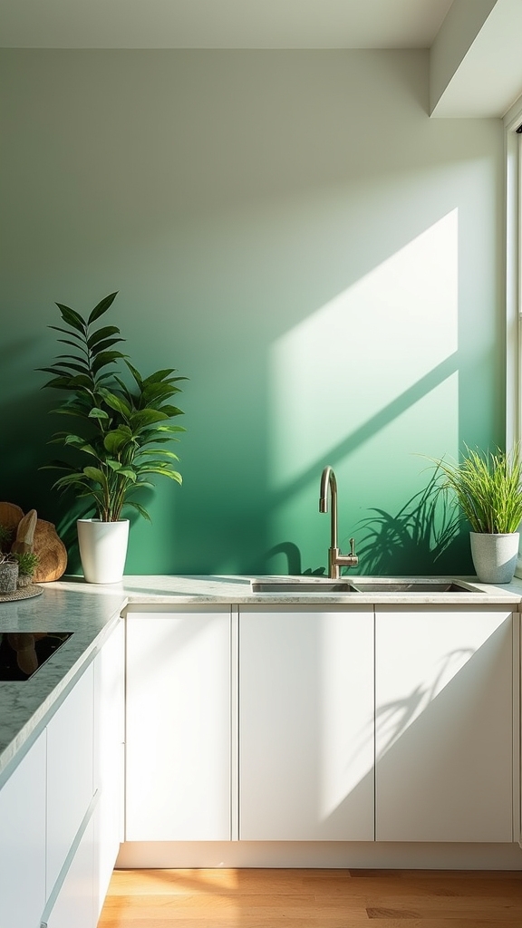 layered green tones elegance