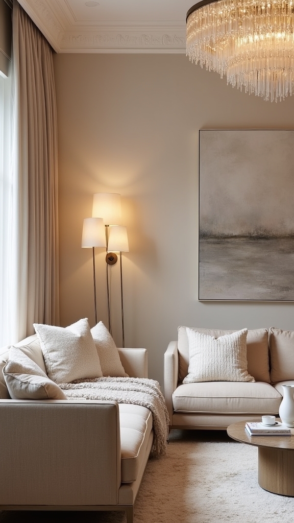 layered lighting enhances sophistication