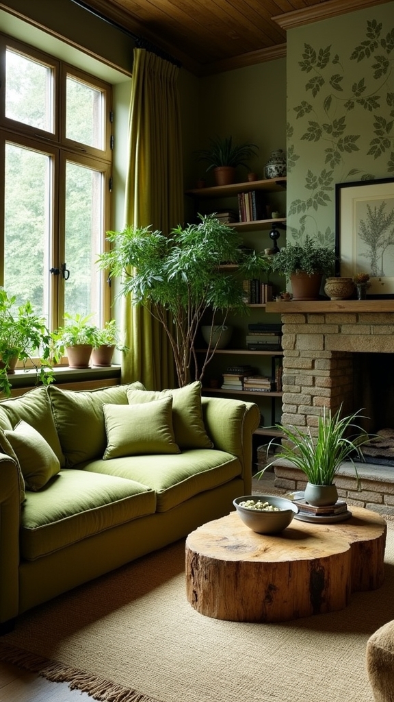 layered olive green elegance