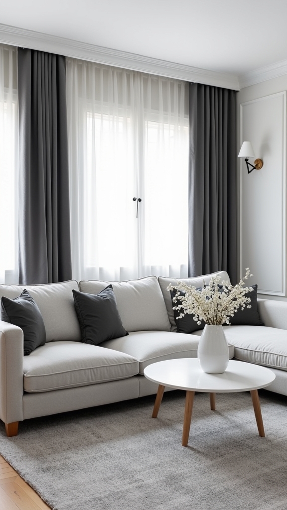 layered shades of grey